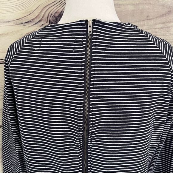 Workshop Republic Navy & White Striped 3/4 Sleeve Shift Dress - Picture 5 of 6